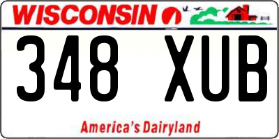 WI license plate 348XUB