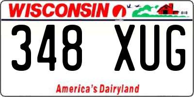 WI license plate 348XUG