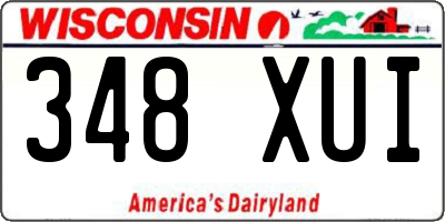 WI license plate 348XUI