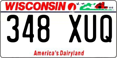 WI license plate 348XUQ