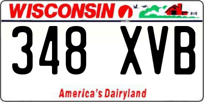 WI license plate 348XVB