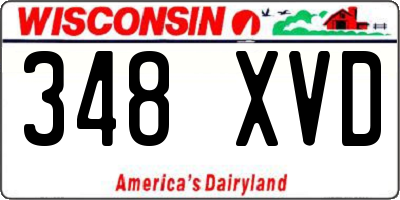 WI license plate 348XVD