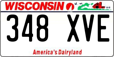 WI license plate 348XVE