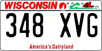 WI license plate 348XVG