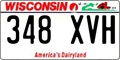 WI license plate 348XVH