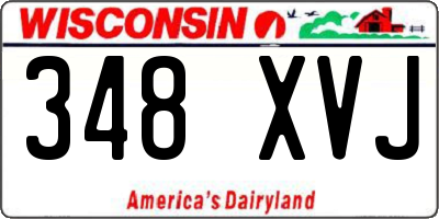 WI license plate 348XVJ