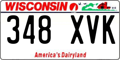 WI license plate 348XVK