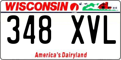 WI license plate 348XVL