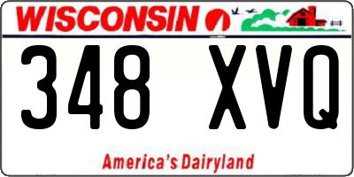 WI license plate 348XVQ