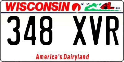 WI license plate 348XVR