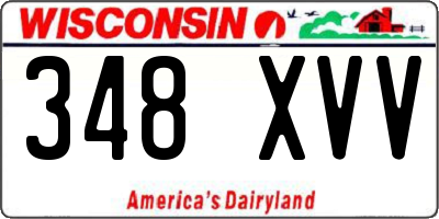 WI license plate 348XVV