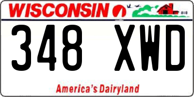 WI license plate 348XWD