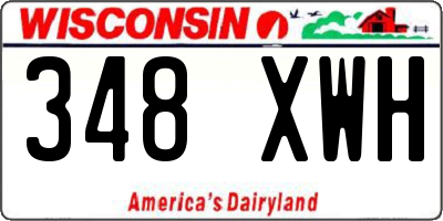 WI license plate 348XWH