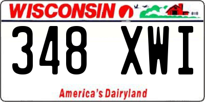 WI license plate 348XWI