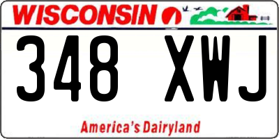WI license plate 348XWJ