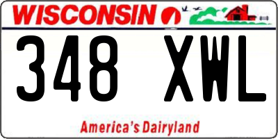 WI license plate 348XWL