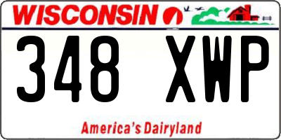 WI license plate 348XWP
