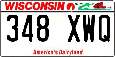 WI license plate 348XWQ