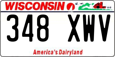 WI license plate 348XWV
