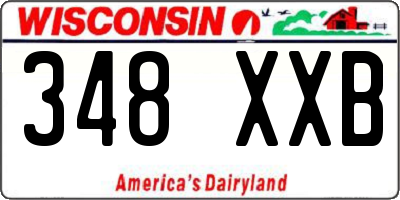 WI license plate 348XXB