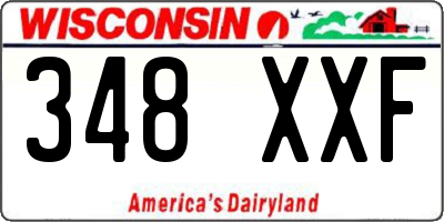 WI license plate 348XXF