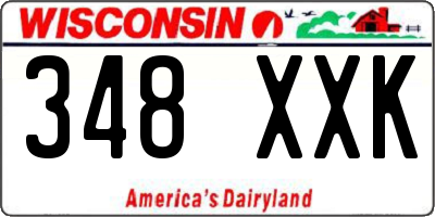 WI license plate 348XXK