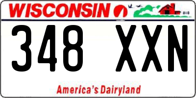 WI license plate 348XXN
