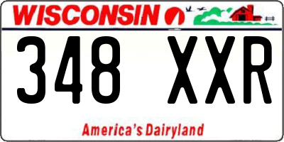 WI license plate 348XXR