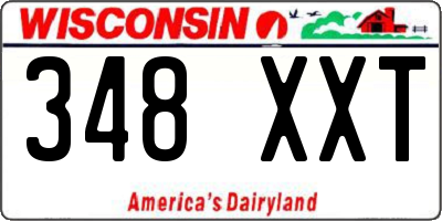 WI license plate 348XXT