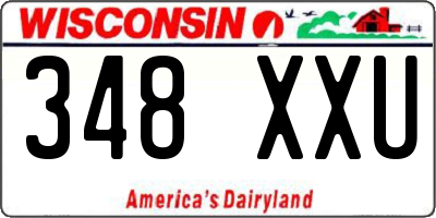 WI license plate 348XXU
