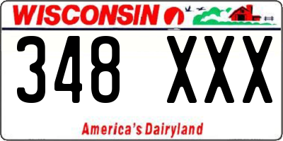 WI license plate 348XXX