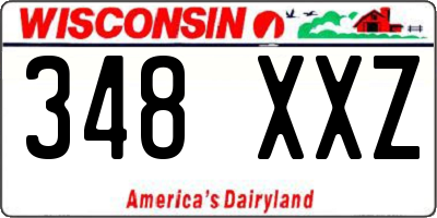 WI license plate 348XXZ