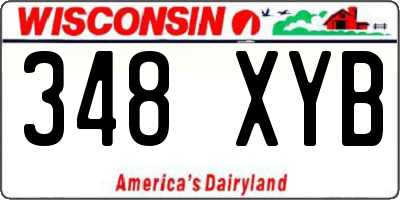 WI license plate 348XYB