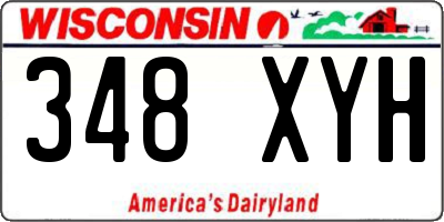 WI license plate 348XYH