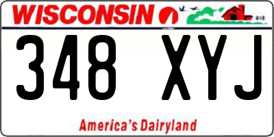WI license plate 348XYJ