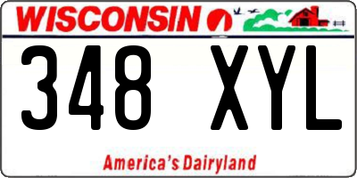 WI license plate 348XYL