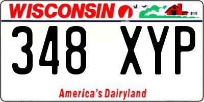 WI license plate 348XYP