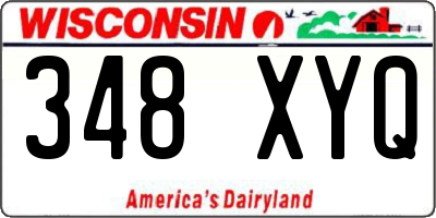 WI license plate 348XYQ