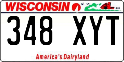 WI license plate 348XYT