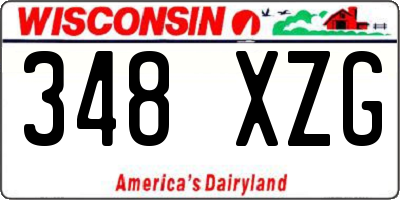 WI license plate 348XZG