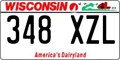 WI license plate 348XZL