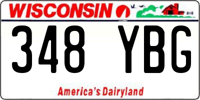 WI license plate 348YBG