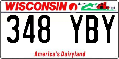 WI license plate 348YBY