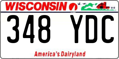 WI license plate 348YDC