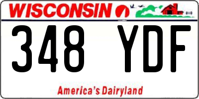 WI license plate 348YDF