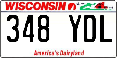WI license plate 348YDL