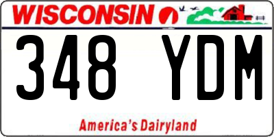 WI license plate 348YDM