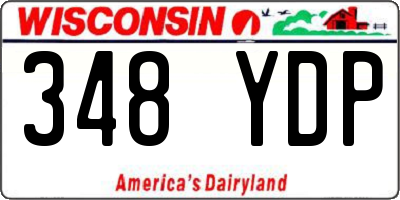 WI license plate 348YDP