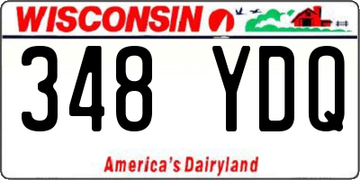 WI license plate 348YDQ