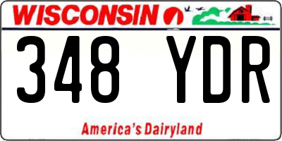 WI license plate 348YDR